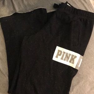 Black sweat pants with White speckles